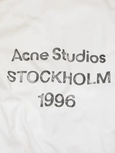 Acne Studios Logo Zip-up Jacket In White