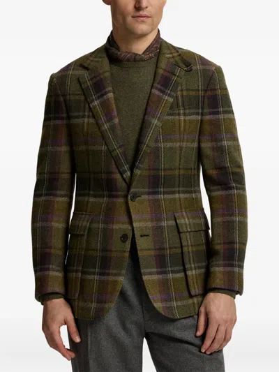 Ralph Lauren Kent Hand-tailored Plaid Sport Coat In Brown