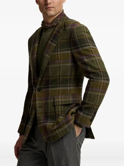 Ralph Lauren Kent Hand-tailored Plaid Sport Coat In Brown