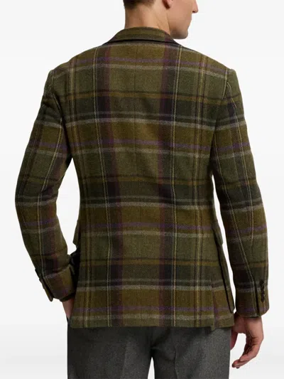 Ralph Lauren Kent Hand-tailored Plaid Sport Coat In Brown