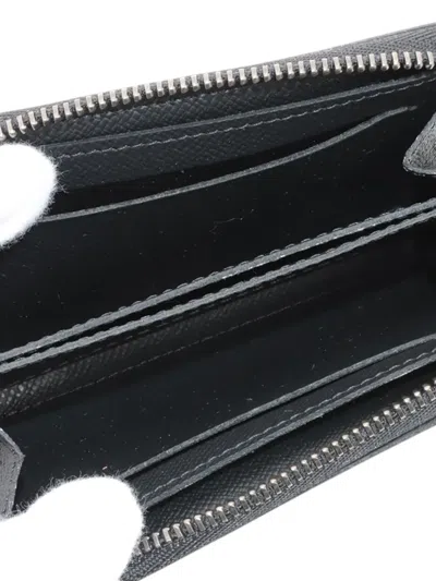 Pre-owned Louis Vuitton 2021-2025 Monogram Eclipse Vertical Zippy Purse Coin Pouch In Black