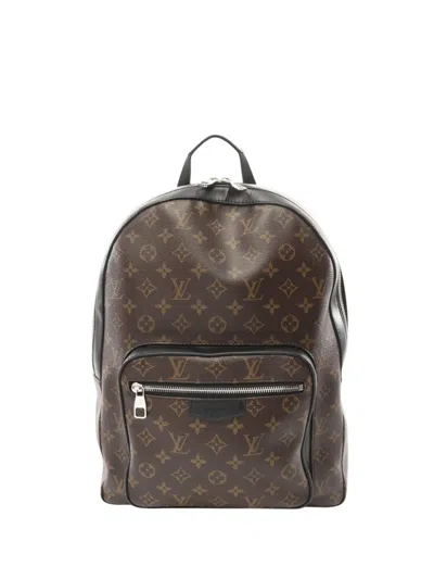 Pre-owned Louis Vuitton 2020 Monogram Macassar Josh Nv Backpack In Brown