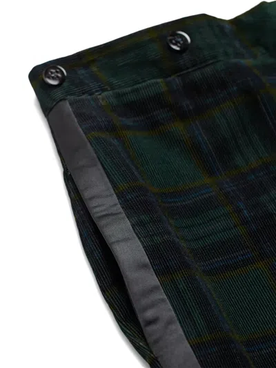 Rrl Plaid Tapered Trousers In Black