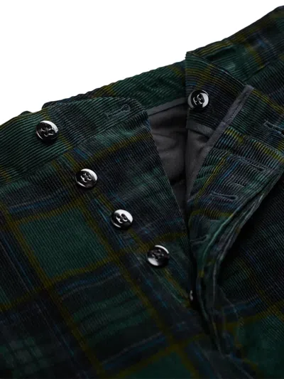 Rrl Plaid Tapered Trousers In Black