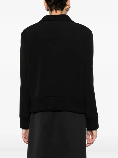 缎带细节拉链夹克