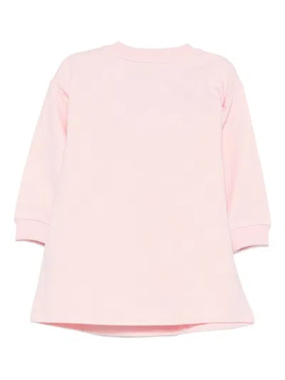 Moschino Logo-print Dress In Pink