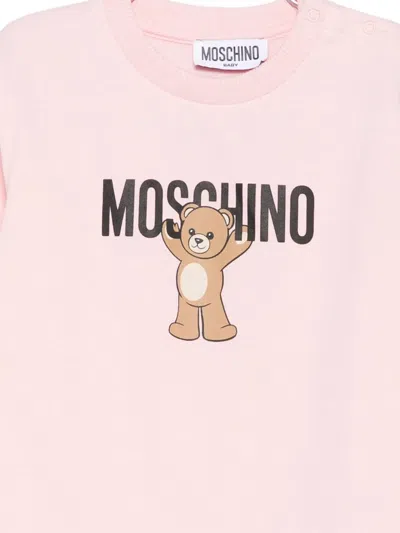 Moschino Logo-print Dress In Pink
