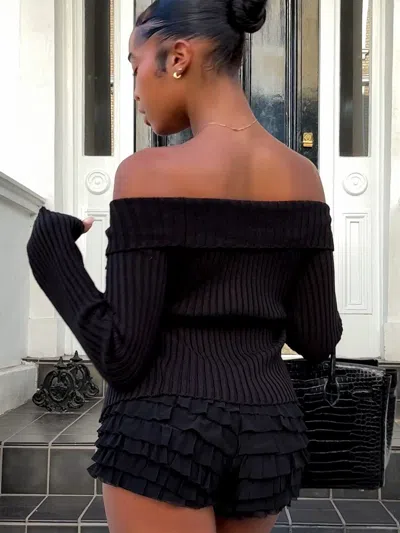 Outcast Colby Long Sleeve Top Black In Black