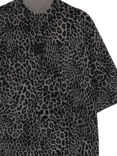 Dkny Animal-print Top In Black