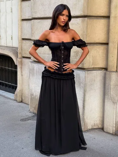 Outcast Lubela Maxi Skirt Black
