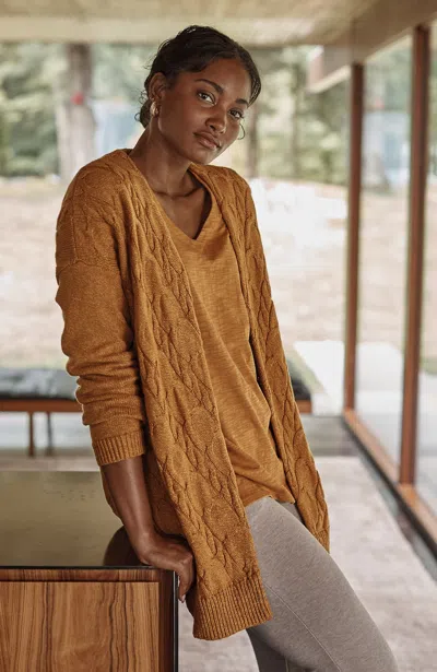 Jjill J.jill Pure Jill Cabled Open-front Cardi