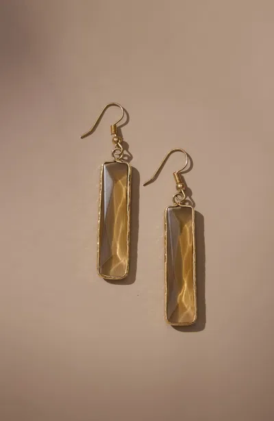 Jjill J.jill Elongated Glass Earrings In Neutral