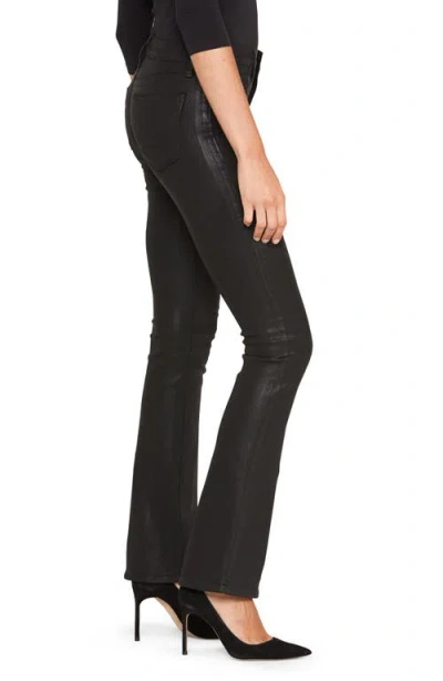 Hudson Jeans Barbara Coated High Waist Bootcut Jeans In Black