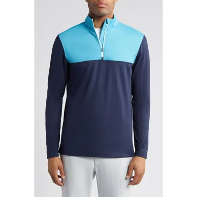 Swannies Eli Quarter Zip Golf Pullover In Blue