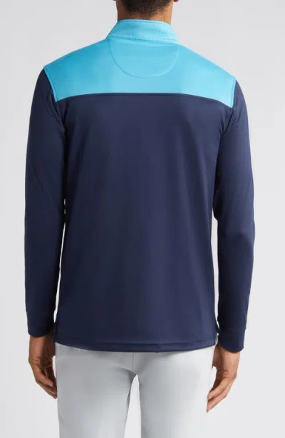 Swannies Eli Quarter Zip Golf Pullover In Blue