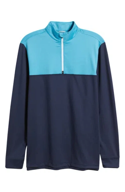 Swannies Eli Quarter Zip Golf Pullover In Blue