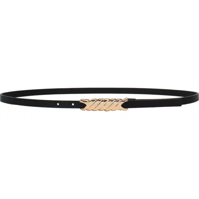 Linea Pelle Novelty Twisted Buckle In Black