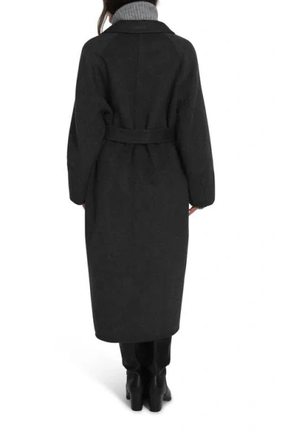 Belle & Bloom Belted Wool Blend Coat In Black