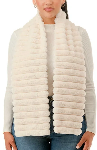 Marcus Adler Faux Fur Pull-through Scarf In Neutral