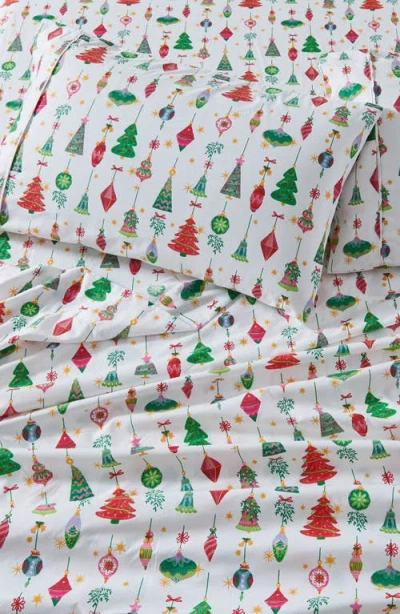 Woven & Weft Holiday 3-piece Microfiber Bed Sheet Set In Multi