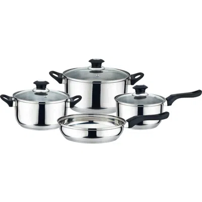 J&v Textiles J And V Textiles 7-piece Stainless Steel Cookware Set In Silver