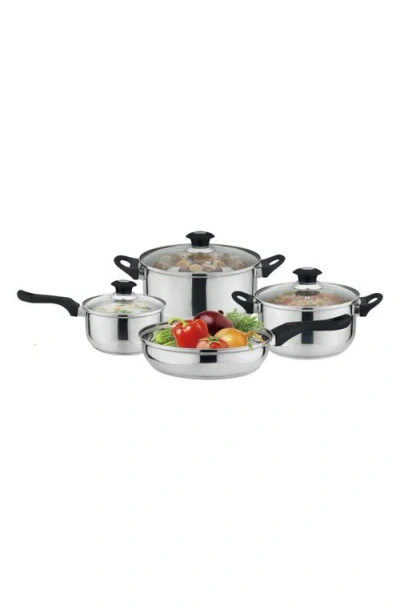 J&v Textiles J And V Textiles 7-piece Stainless Steel Cookware Set In Silver