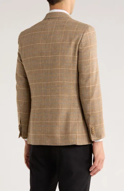 Nautica Tan Plaid Sportcoat In Gold