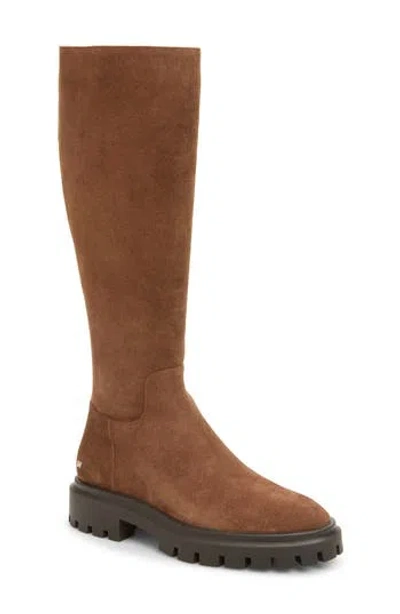 Stuart Weitzman Ultra Lug Knee High Boot In Brown