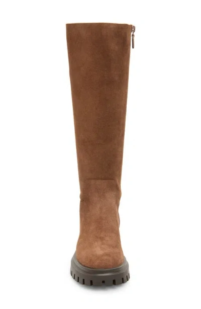 Stuart Weitzman Ultra Lug Knee High Boot In Brown