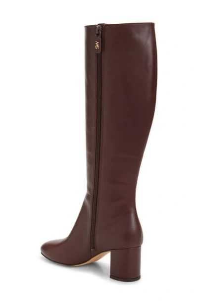 Stuart Weitzman Celina Leather Knee Boots In Brown