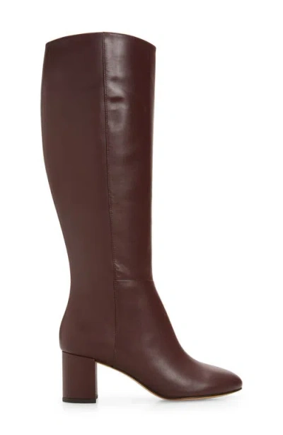 Stuart Weitzman Celina Leather Knee Boots In Brown