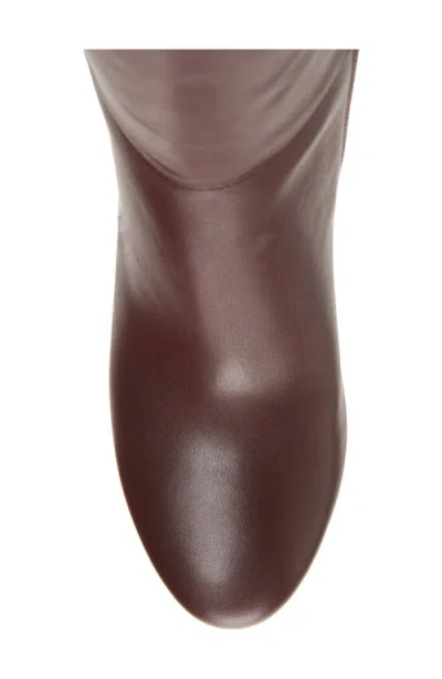 Stuart Weitzman Celina Leather Knee Boots In Brown