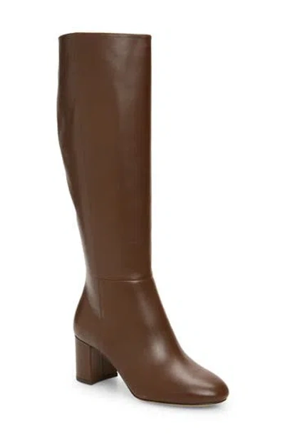 Stuart Weitzman Celina Leather Knee Boots In Brown