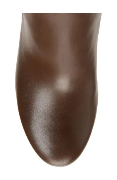 Stuart Weitzman Celina Leather Knee Boots In Brown