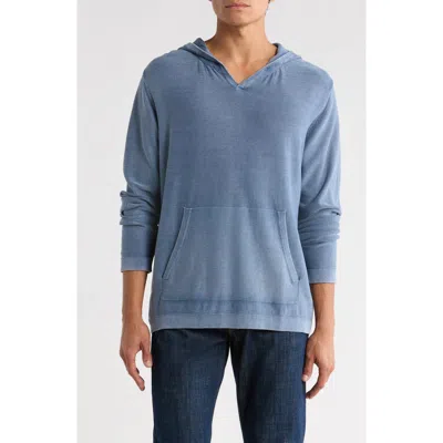 Weatherproof Vintage Stonewashed Cotton Hooded Sweater In Blue