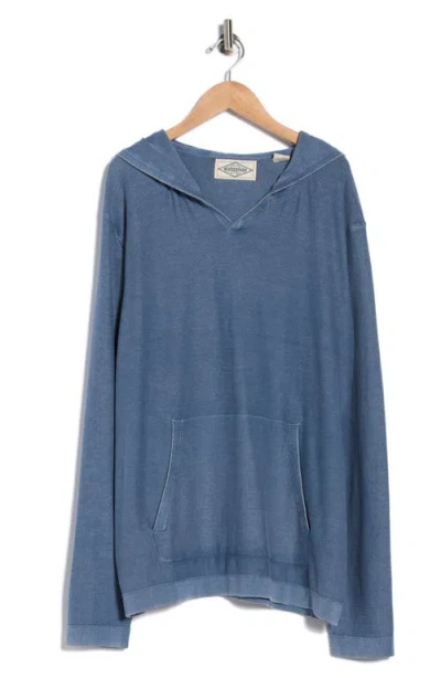 Weatherproof Vintage Stonewashed Cotton Hooded Sweater In Blue