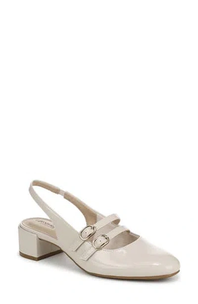 Lifestride Women's Beatrice Block Heel Slingback Pumps In White