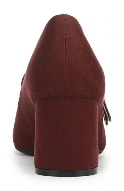 Lifestride Women's True Almond Toe Block Heel Mary Jane Pumps In Burgundy