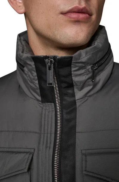 Karl Lagerfeld Paris Quilted Puffer Jacket In Gray