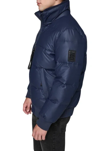 Karl Lagerfeld Paris Puffer Jacket In Blue