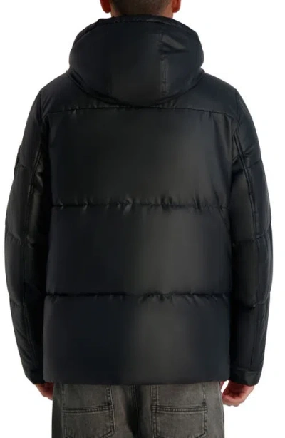 Karl Lagerfeld Men's Hooded Down Regular-fit Jacket In Black