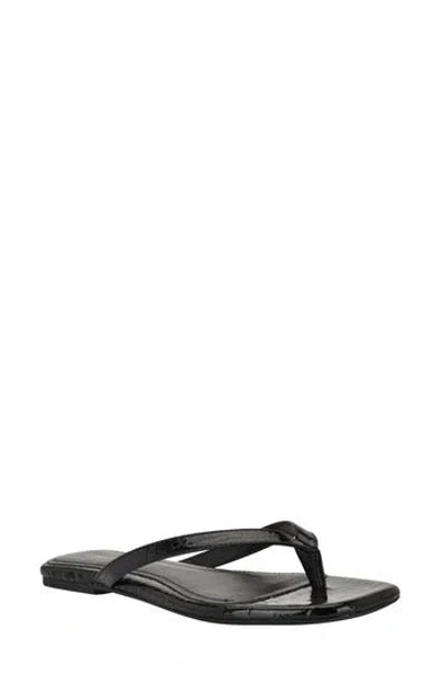 Calvin Klein Women's Women's Solid T-strap Sandal In Black