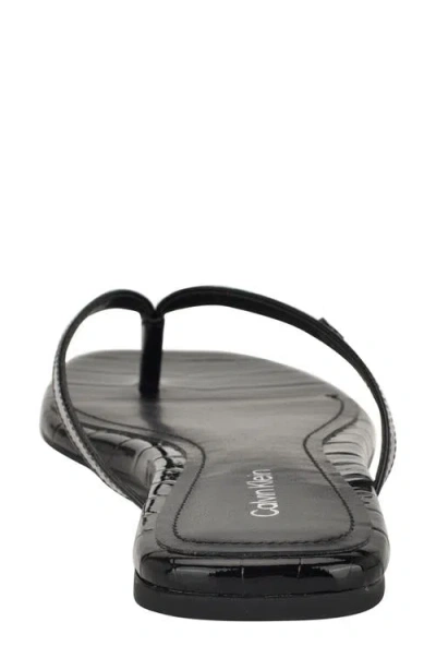 Calvin Klein Women's Women's Solid T-strap Sandal In Black