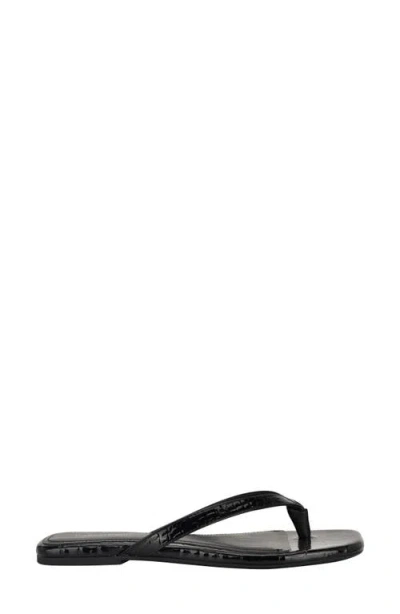 Calvin Klein Women's Women's Solid T-strap Sandal In Black