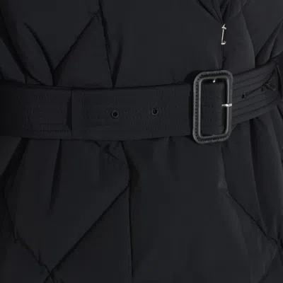 Mackage Olive Belted Quilted Down Jacket In Black