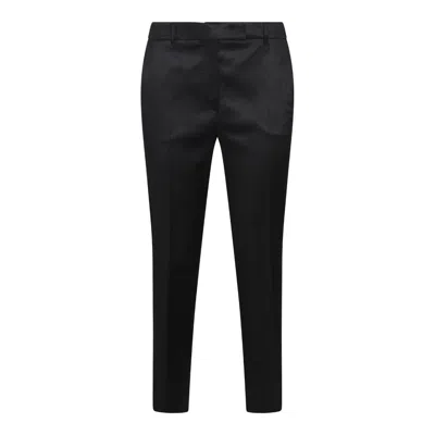 Incotex Relaxed Trousers With Satin Finish And Pockets In Black