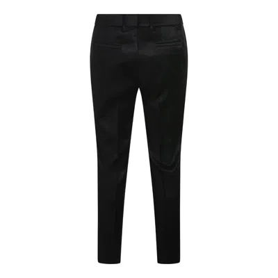 Incotex Relaxed Trousers With Satin Finish And Pockets In Black