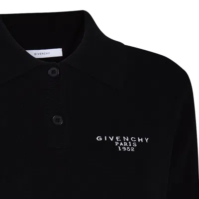 Givenchy Wool And Cashmere Polo Sweater In Black