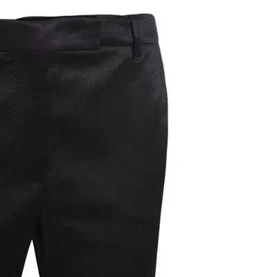 Incotex Relaxed Trousers With Satin Finish And Pockets In Black