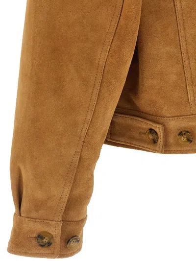 Baracuta Roughout Button-up Pocket Jacket In Brown